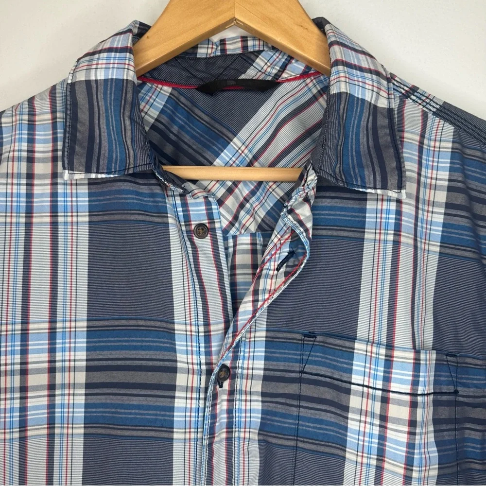 THE NORTH FACE SHORT SLEEVE PACIFIC COAST plaid shirt SMALL